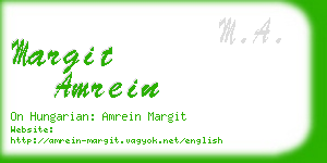 margit amrein business card